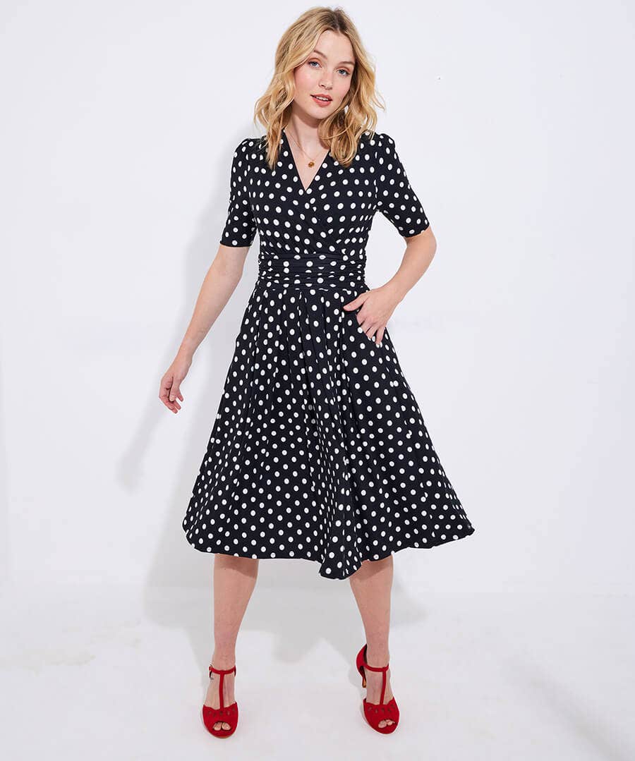Perfect Polka Stretch Jersey Dress