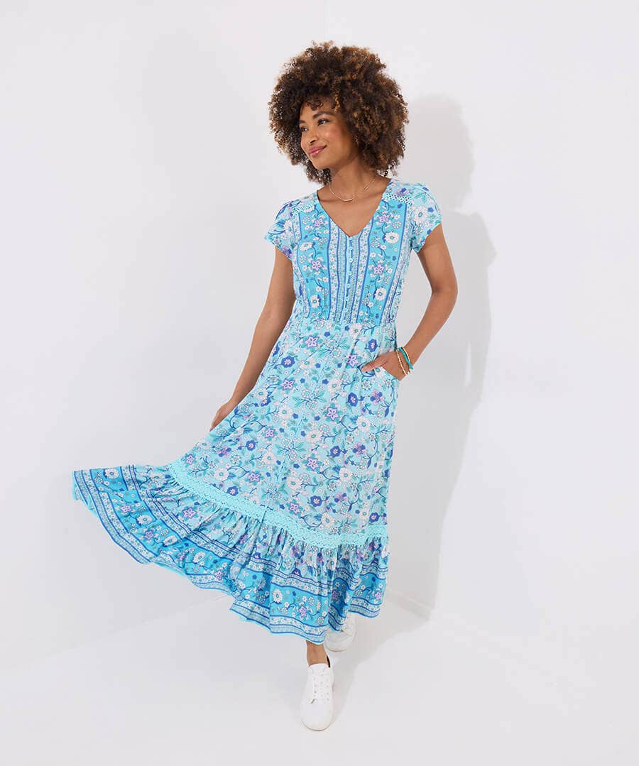 Floral Fancy Printed Maxi Dress