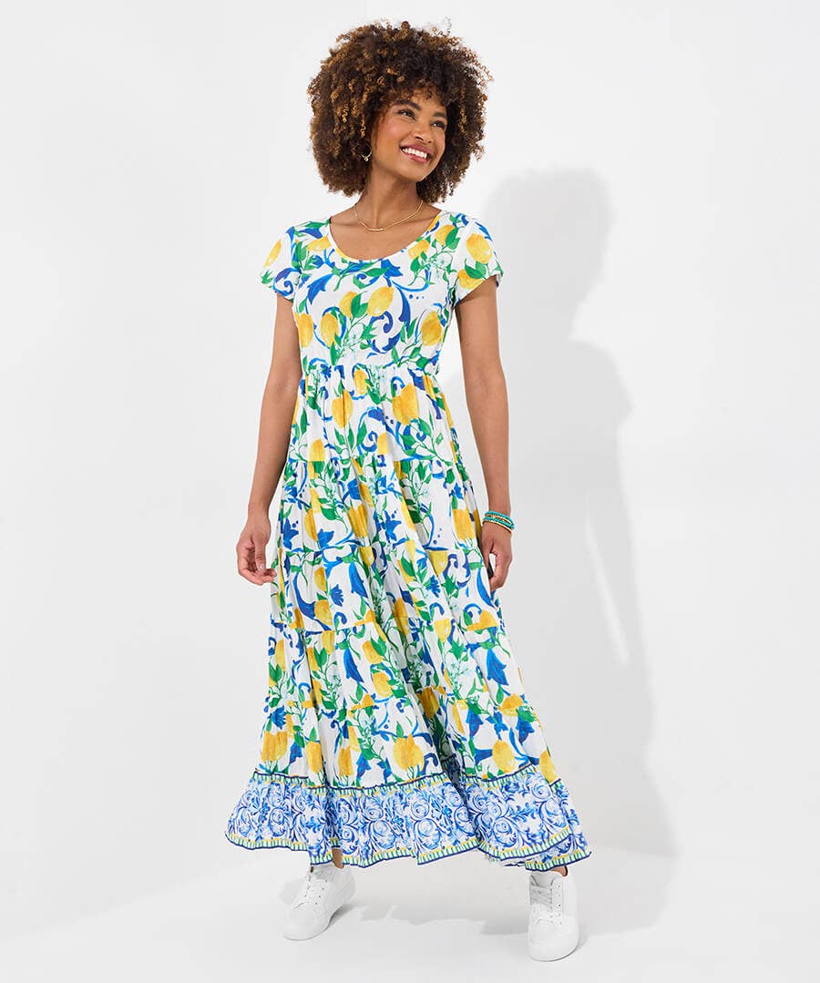 Sicilian Summer Crinkle Cotton Dress