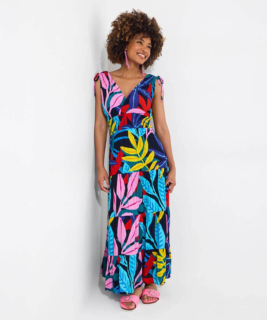 Yazmin Tie Shoulder Maxi Dress