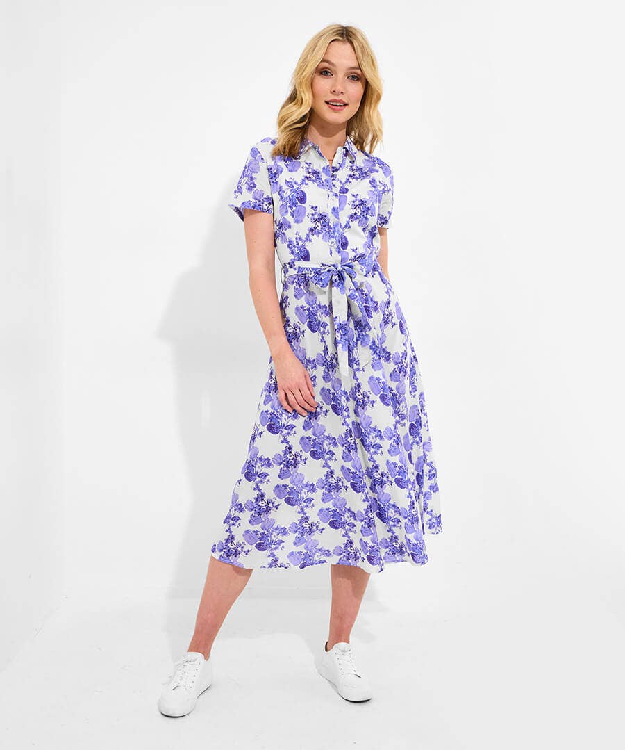 Floral Fancy Shirt Dress