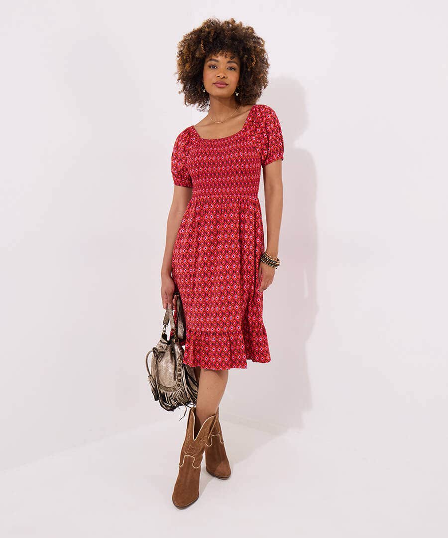 Mia Printed Jersey Dress