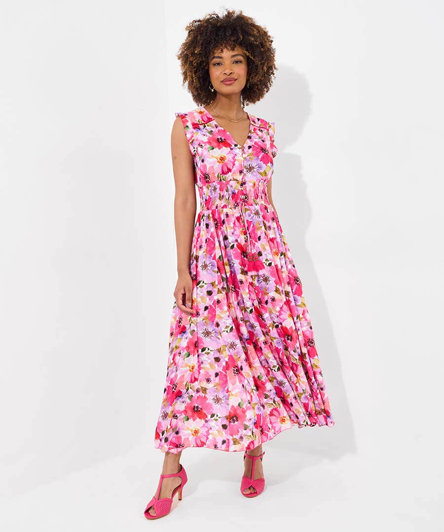 Freya Floral Sequin Maxi Dress