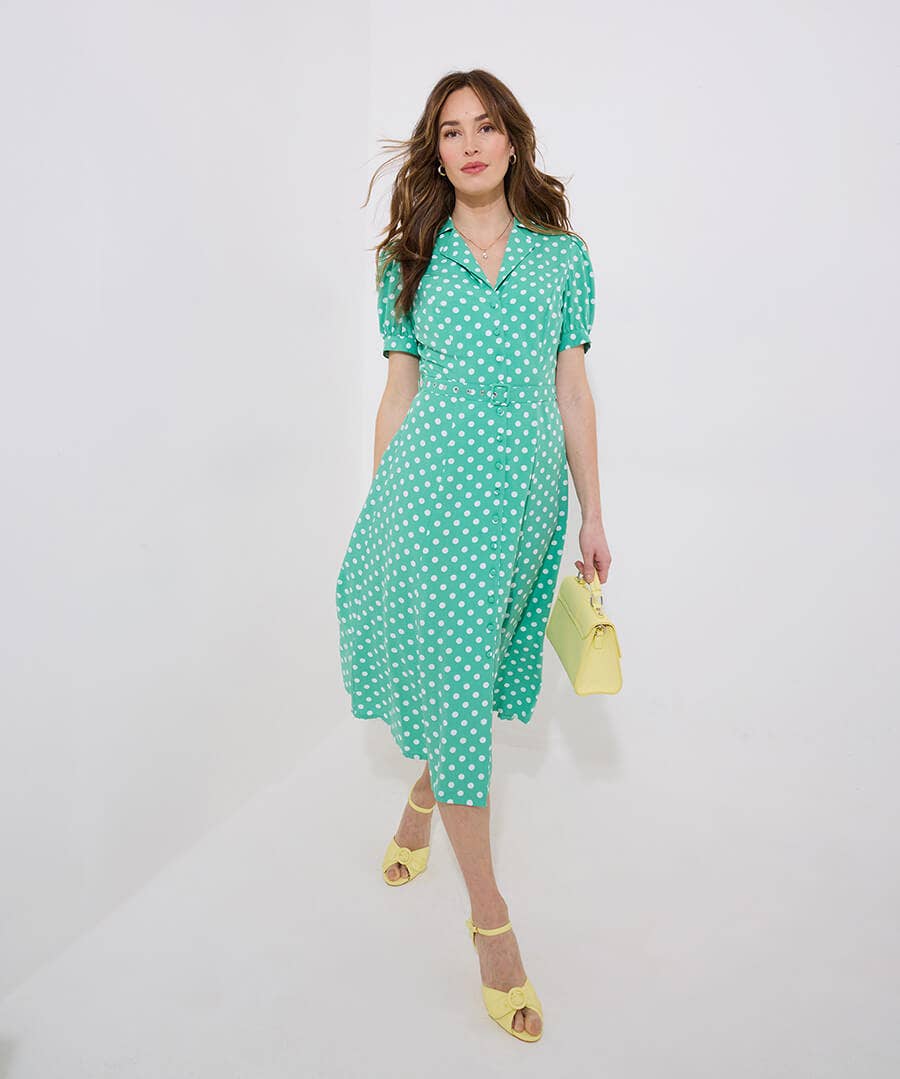Nina Polka Dot Midi Dress