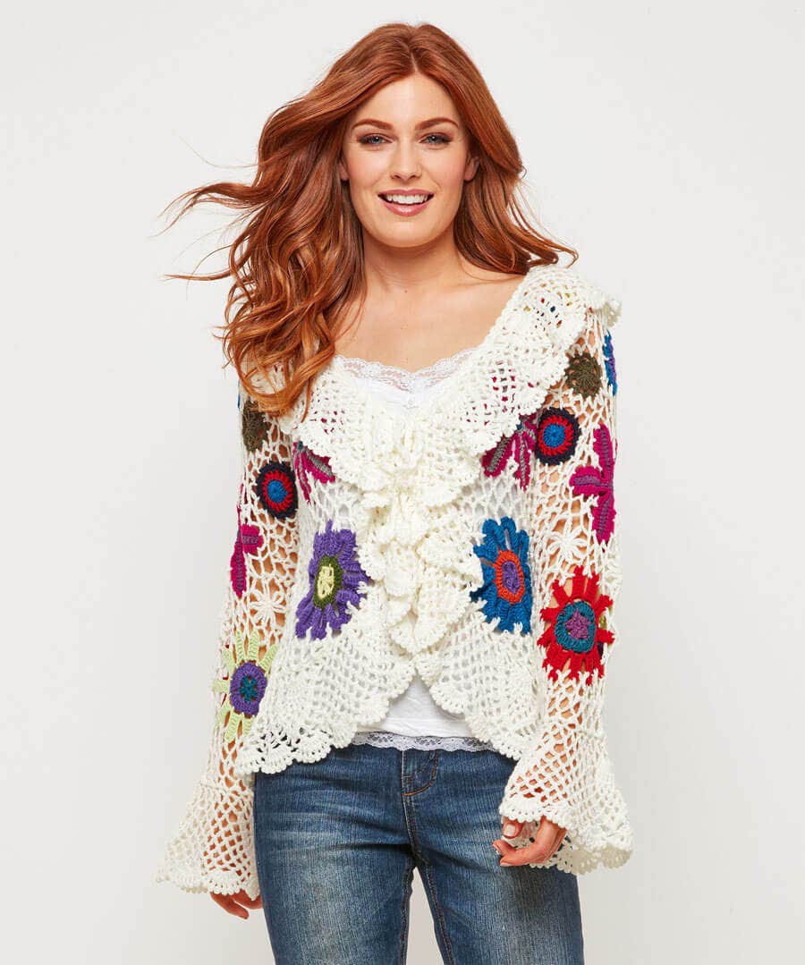 joe browns quirky crochet cardigan