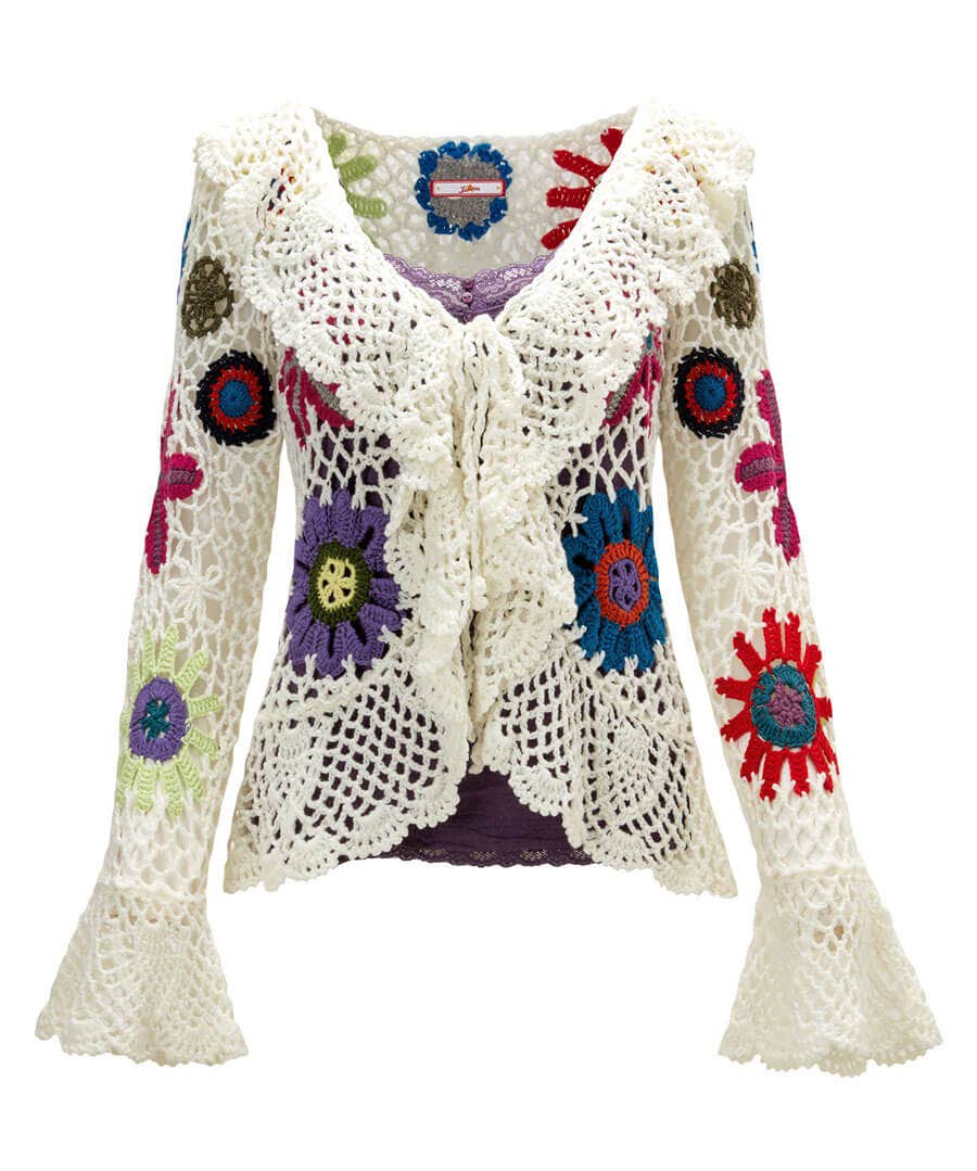 joe browns quirky crochet cardigan