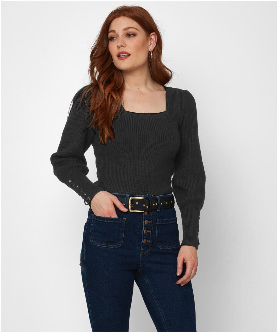 Sophisticated Square Neck Sweater
