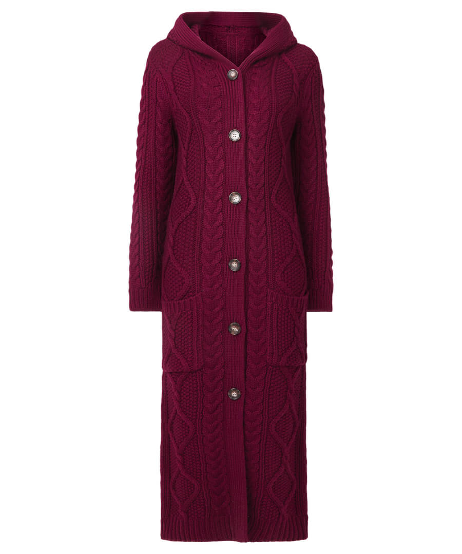 Captivating Cable Knit Hooded Cardigan Joe Browns