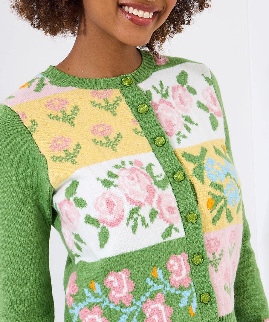 Florence Patchwork Floral Cardigan