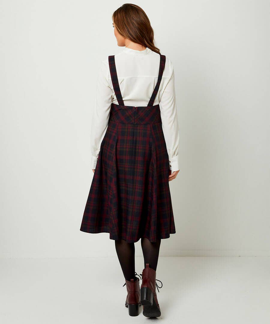 white pinafore skirt