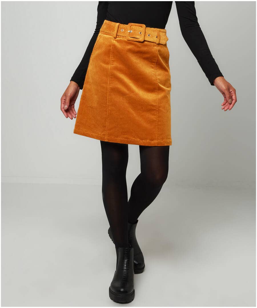 Ultimate Belted Cord Skirt
