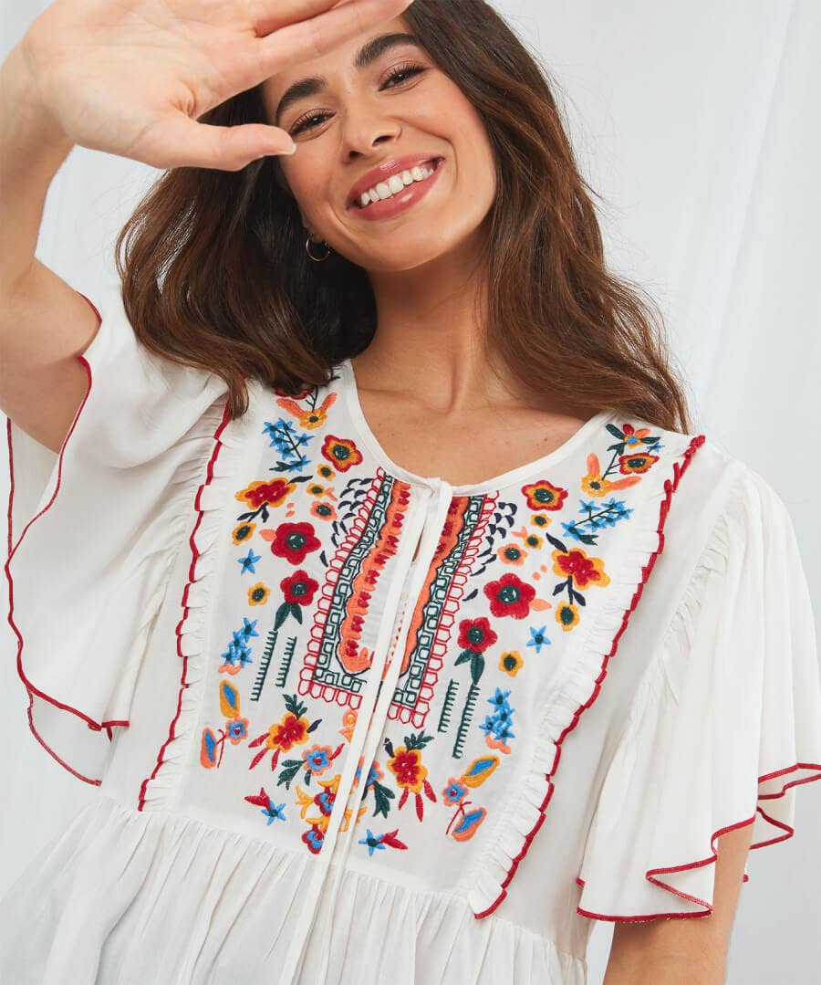 Beautifully Embroidered Boho Top