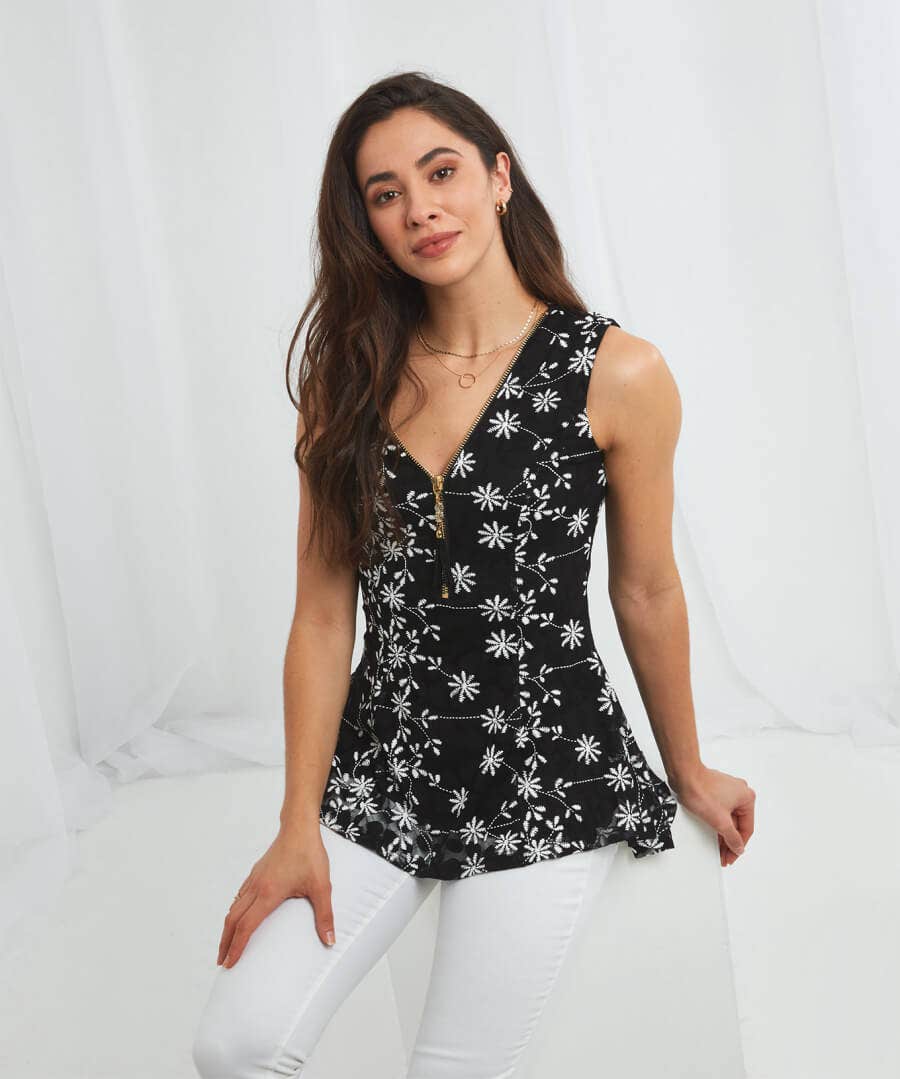 Image of Embroidered Elegance Top