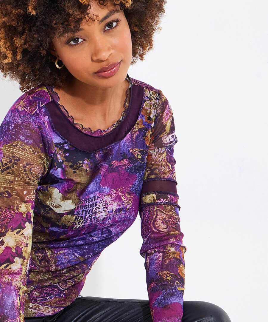 Mesmerising Long Sleeve Mesh Top