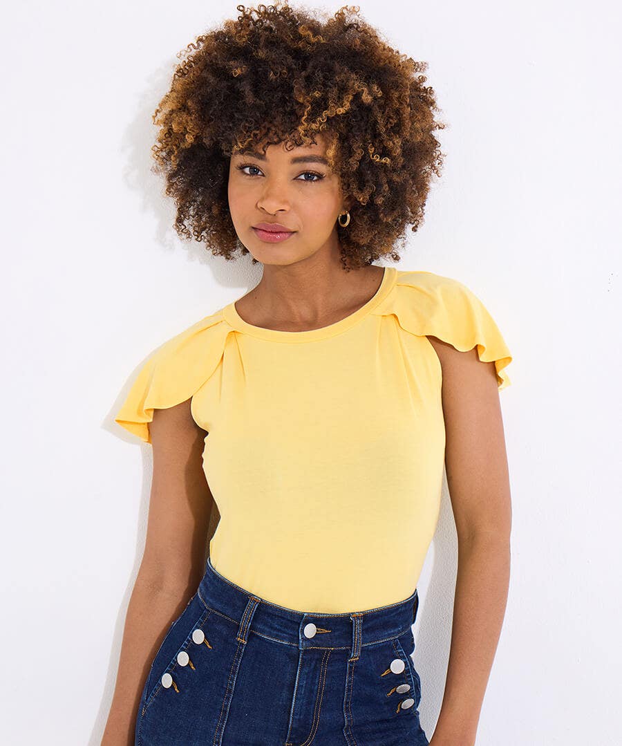 Freya Flutter Sleeve Jersey Top