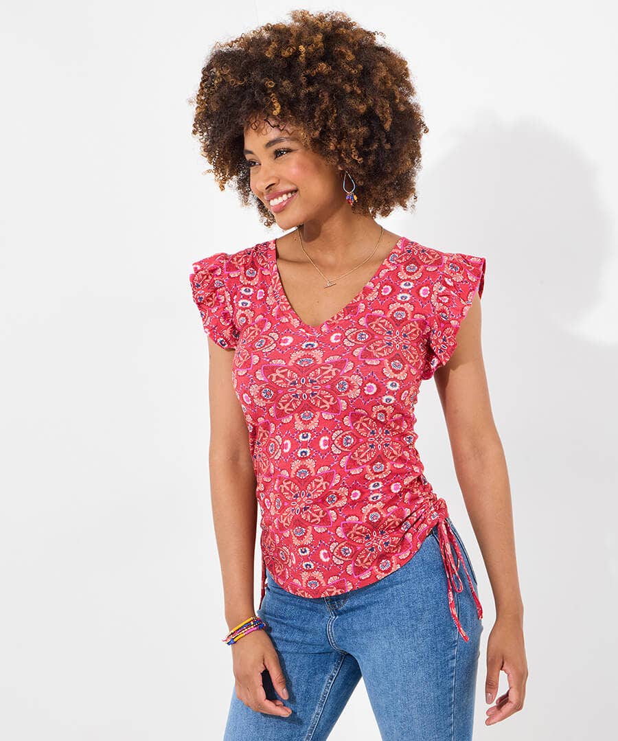 Loretta Ruched Side Top