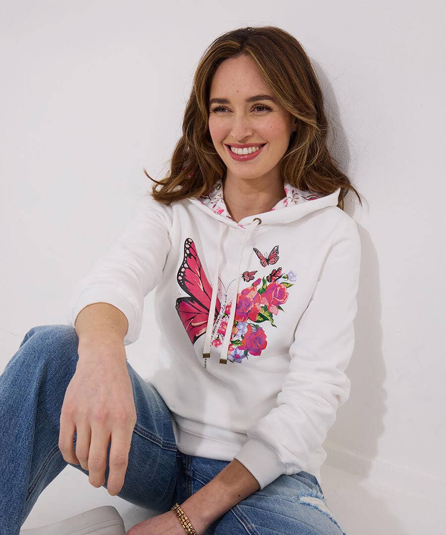 Beautiful Butterfly Graphic Hoodie
