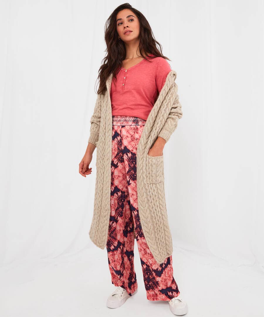 Joe browns chunky cable knit hooded cardigan cheap