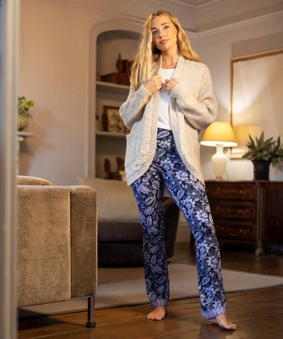 Slouchy waffle cardigan store