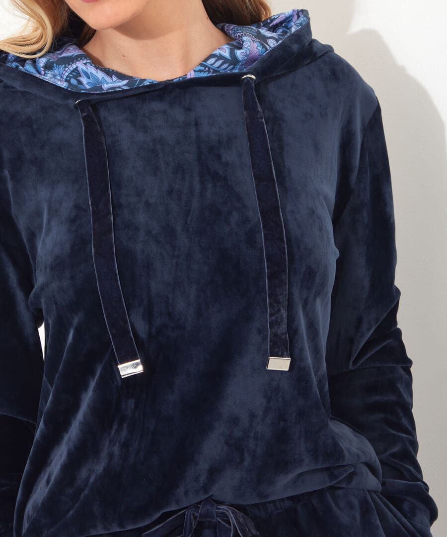Sloe Joes Velour Hoody Womens Nightwear Joe Browns