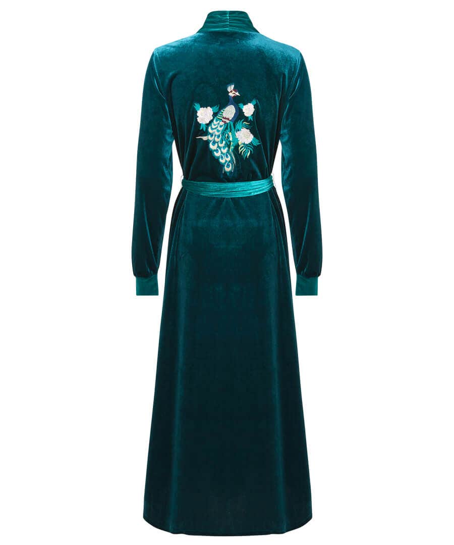 Emerald green dressing gown discount