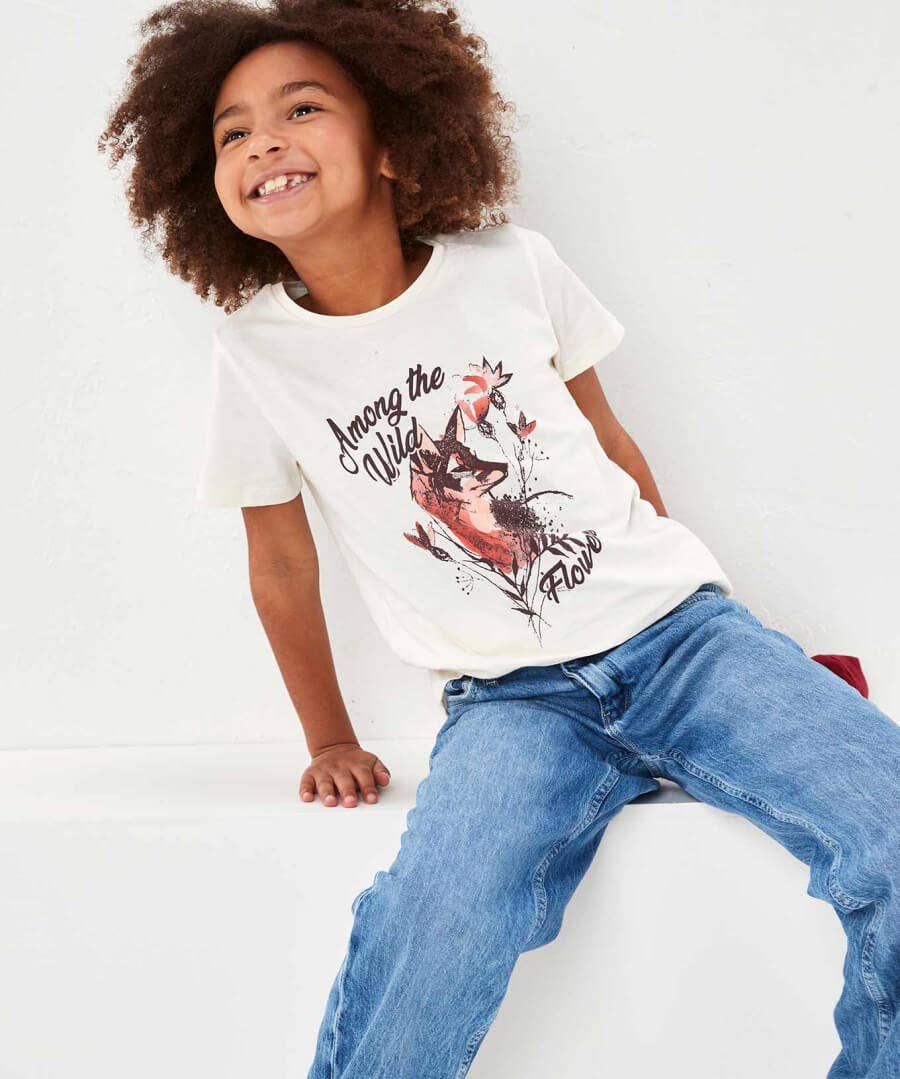 Fox And Flowers Tee