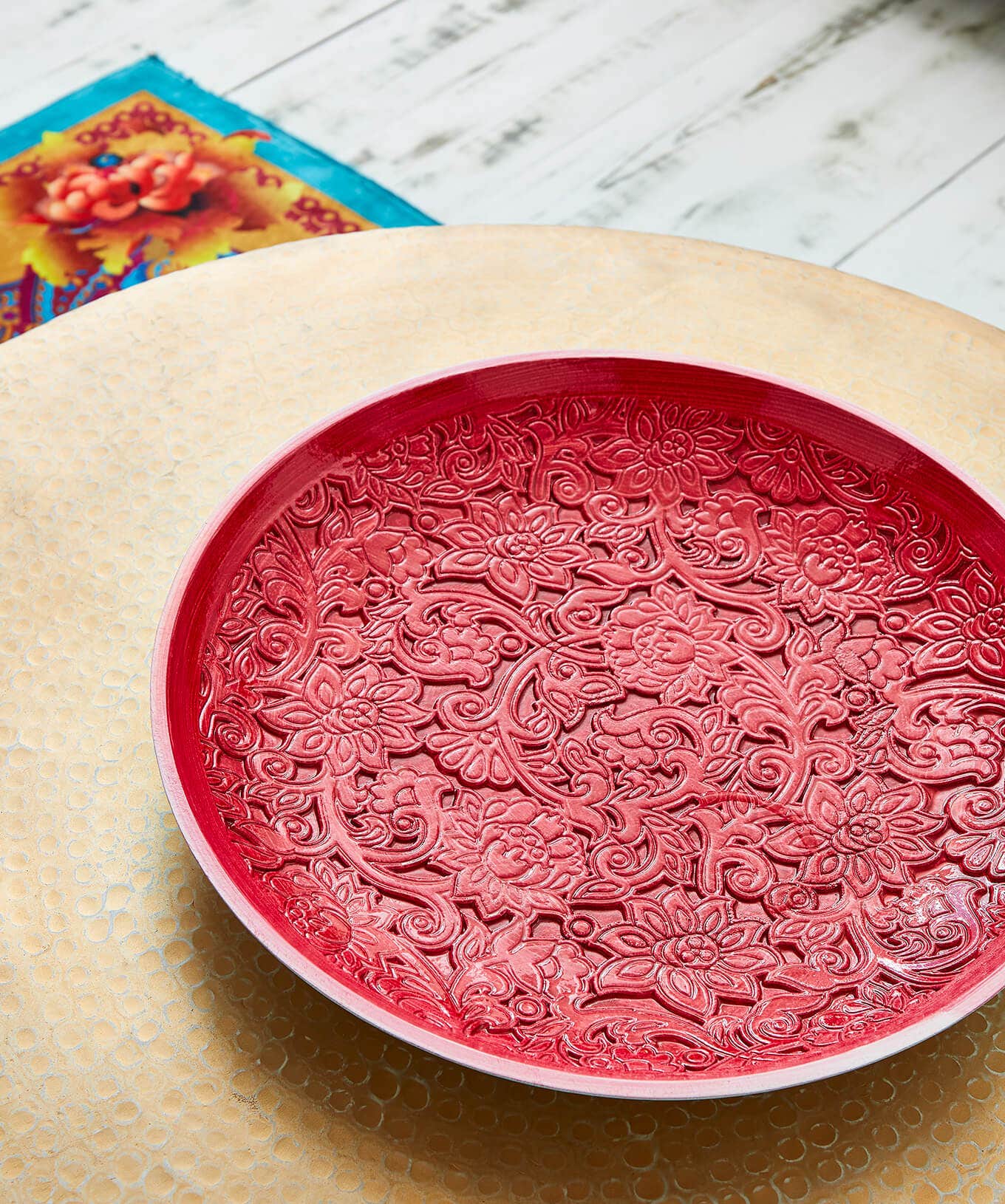 Fancy Fuchsia Decorative Plate