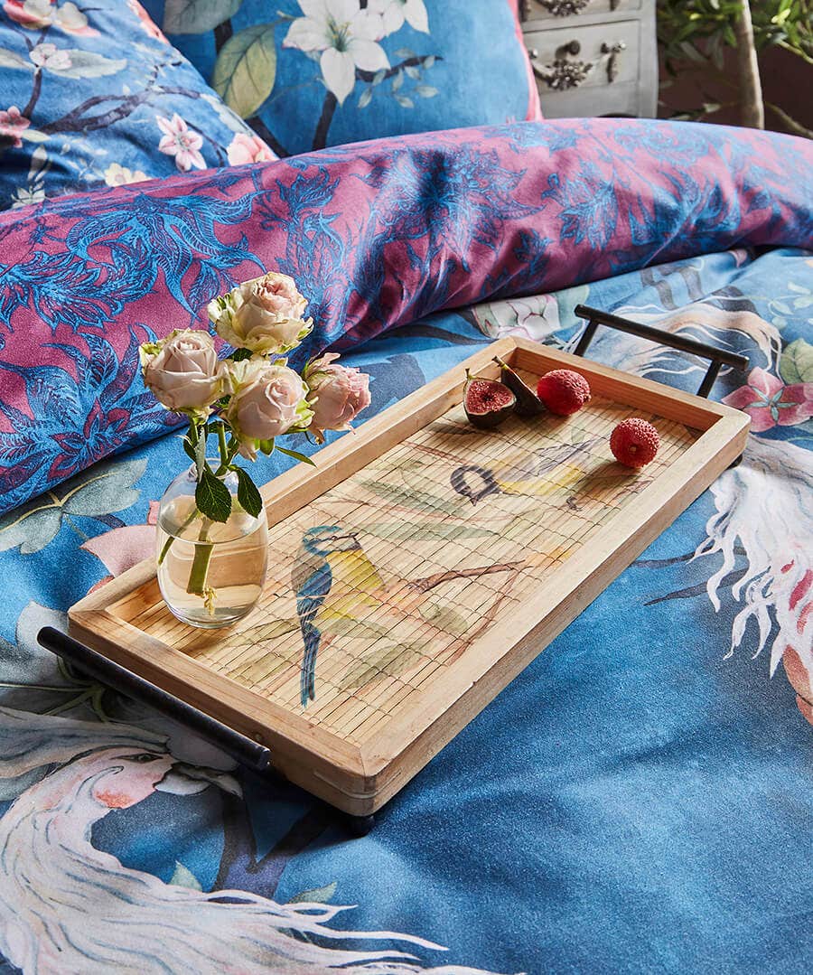 Blissful British Birds Bamboo Tray