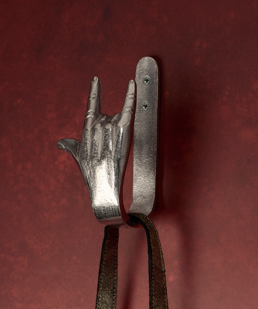 Antique Silver Rock On Coat Hook