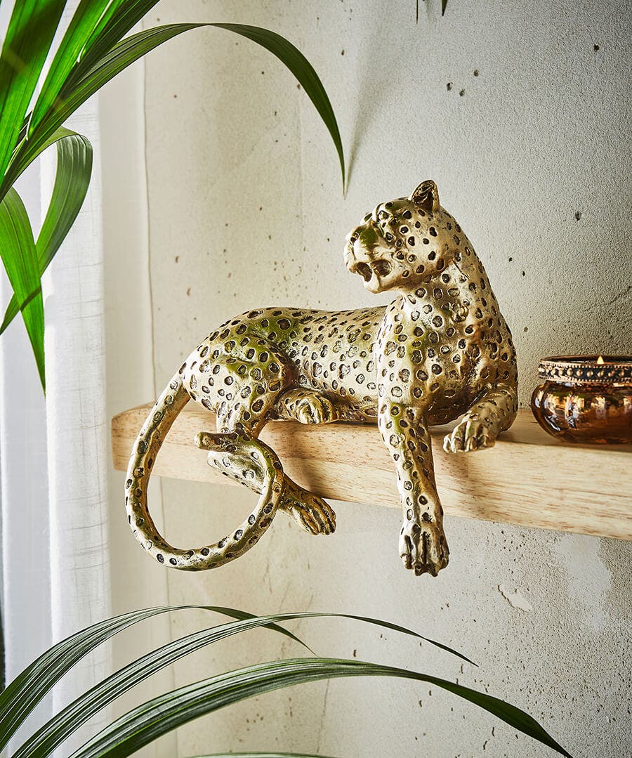 Lounging Leopard Shelf Ornament