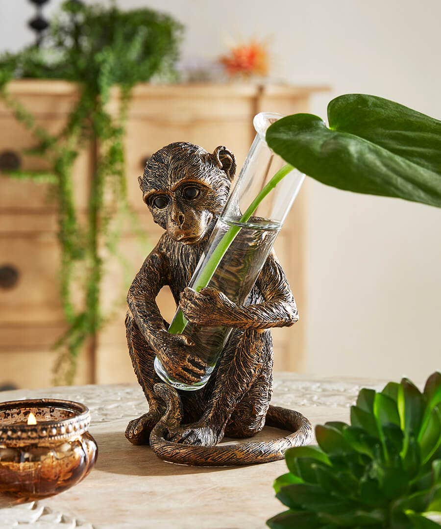 Mindful Monkey Bud Vase Holder