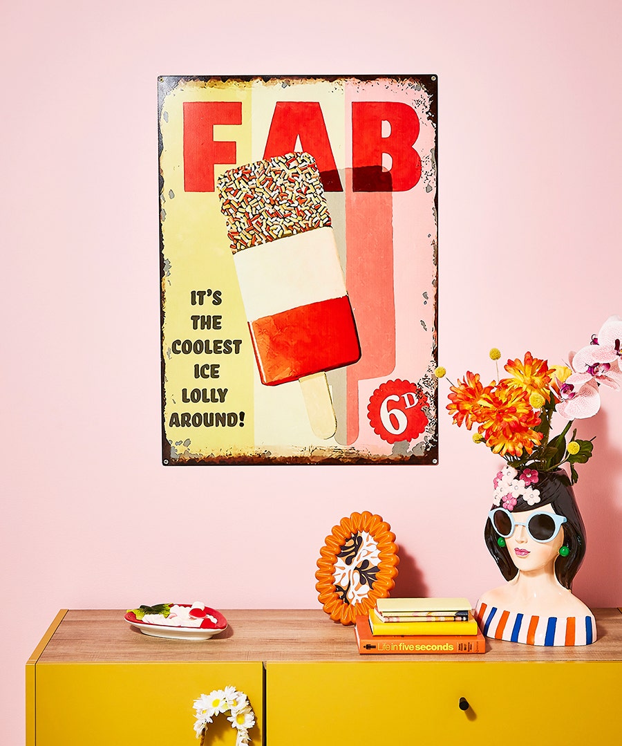 Fab Retro Metal Wall Sign