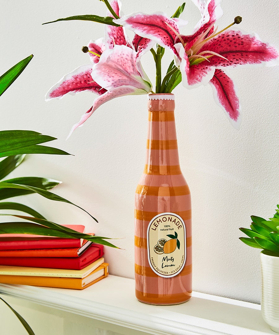 Summer Squeeze Lemonade Bottle Vase