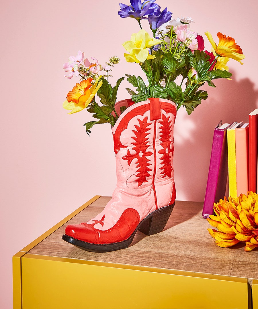 Cowgirl Boot Vase