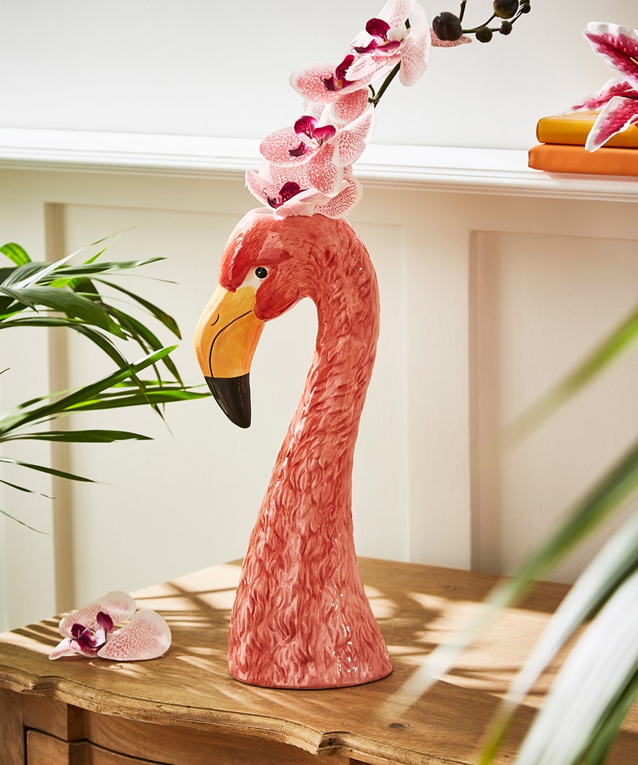 Fancy Flamingo Vase