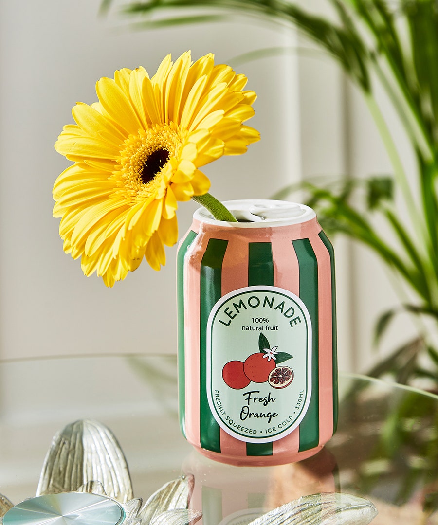 Summer Squeeze Lemonade Can Vase