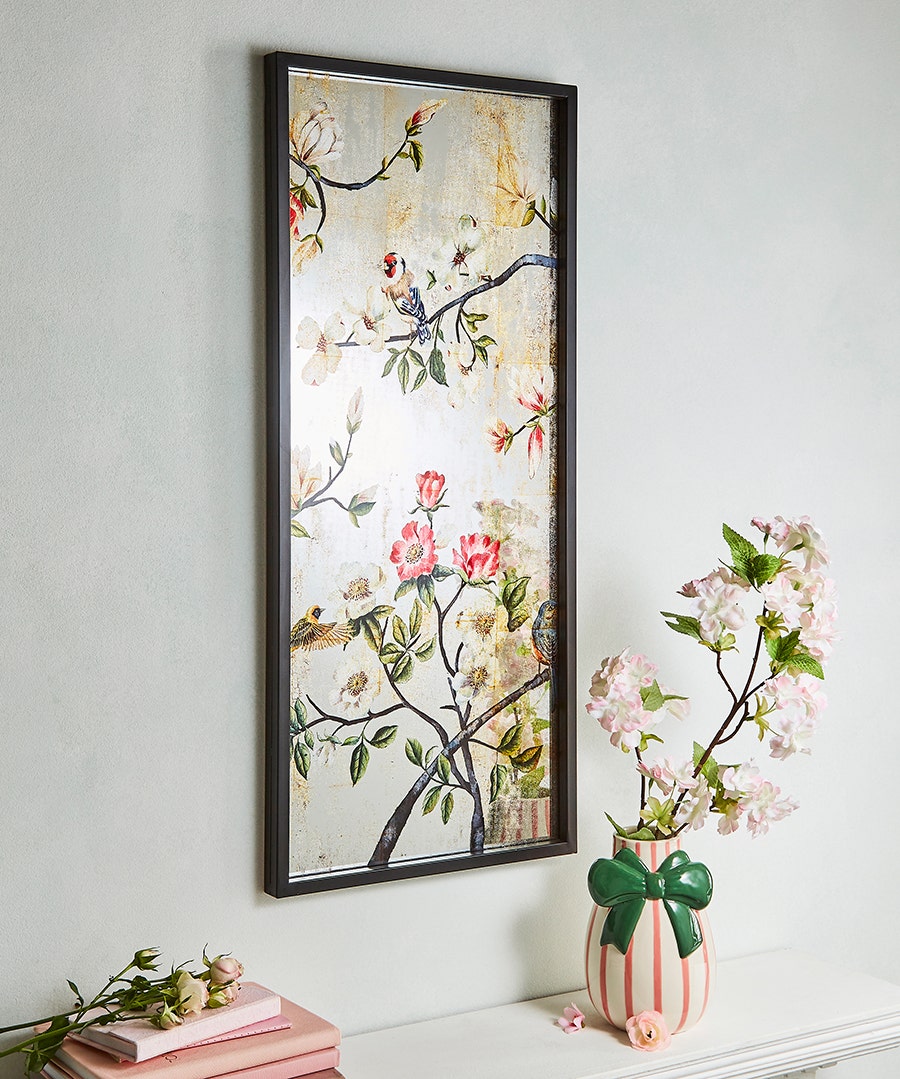 Spring Birds Pretty Printed Mirror