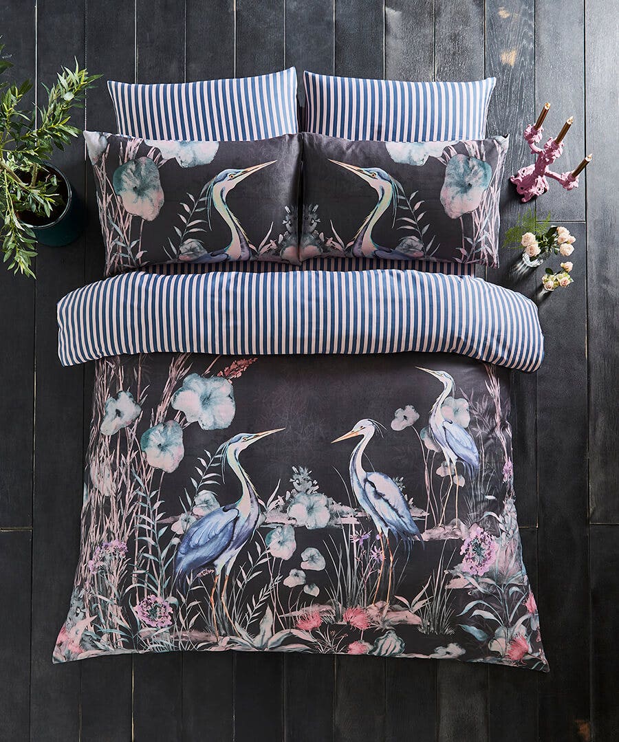 Harmonious Herons Reversible Duvet Set