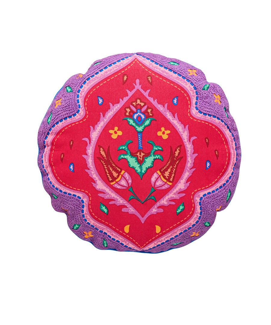 Round Folk Cushion