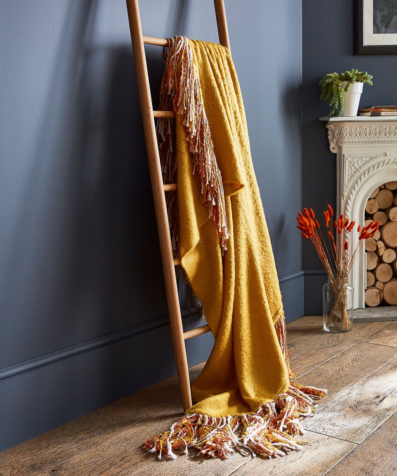 Marvellous Mohair Fringed Throw
