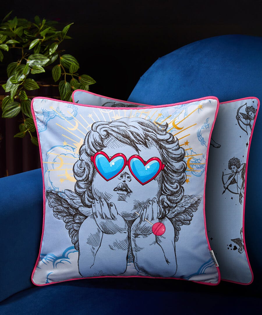 Dreamy Cherub Reversible Cushion
