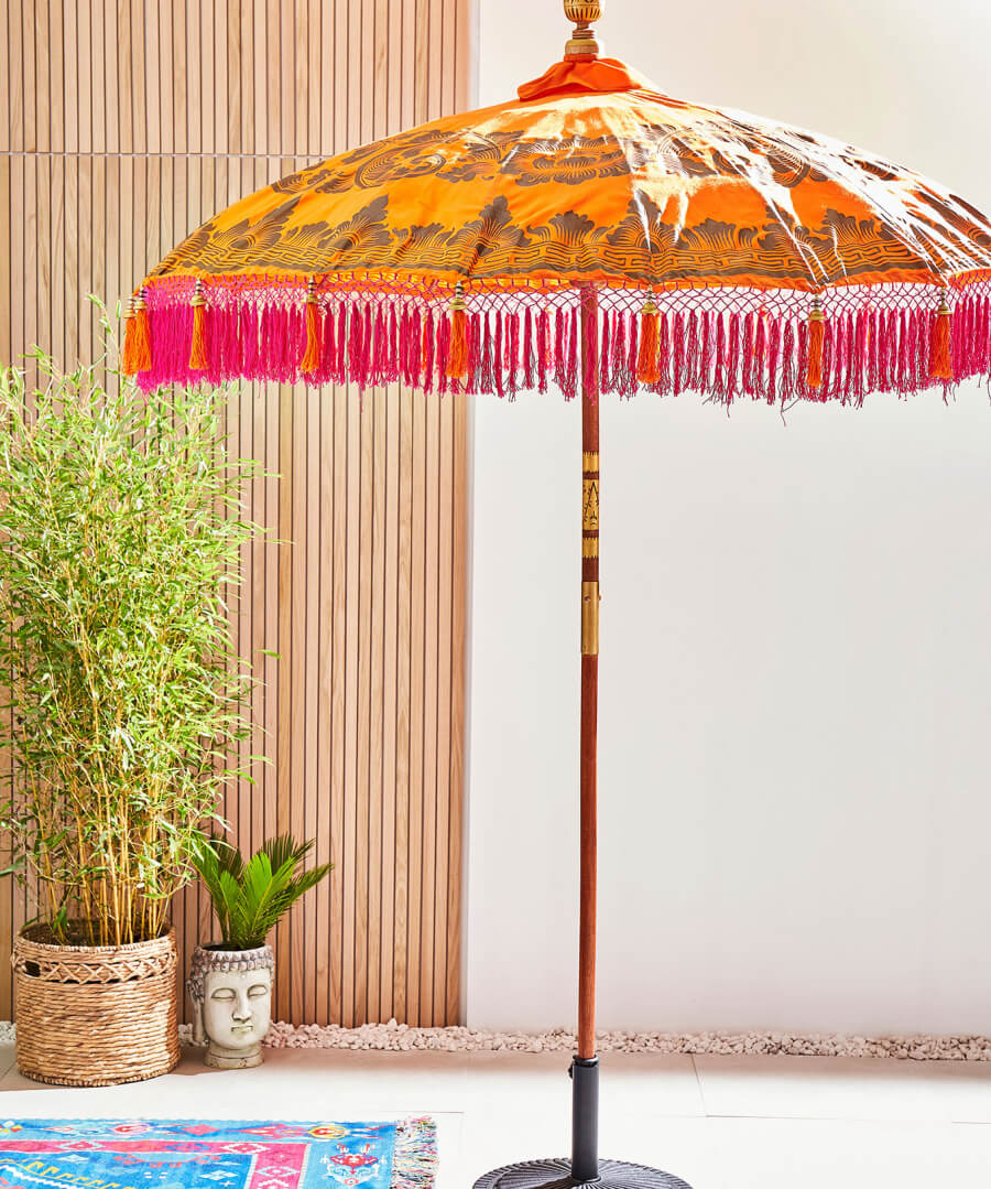 Al por menor Consejo freno Boho Garden Parasol | Garden Furniture | Joe Browns