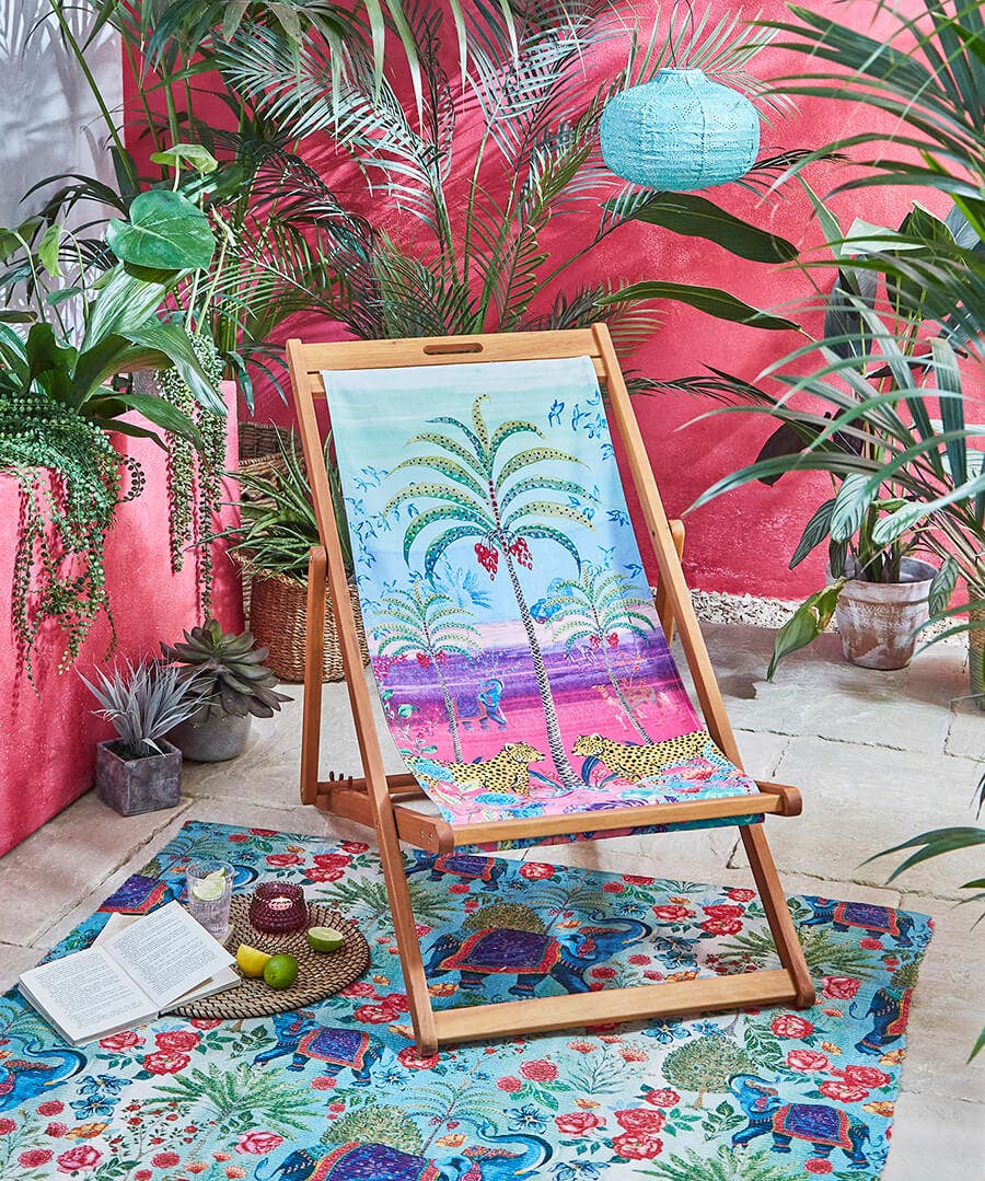 Leopards Roaming Garden Deckchair