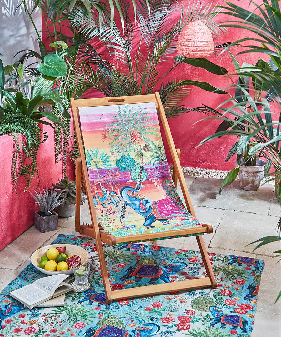 Festival Elephants Garden Deckchair