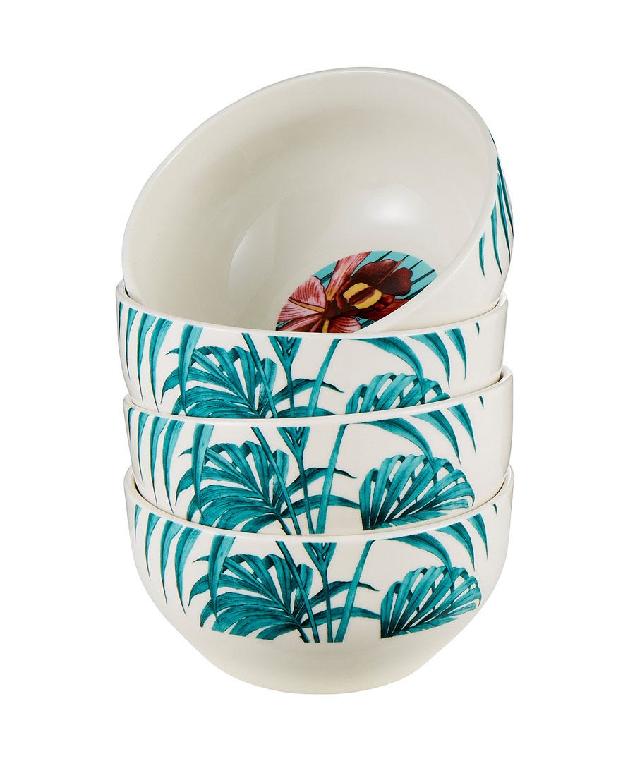 Truly Tropical Set Of 4 Bowls