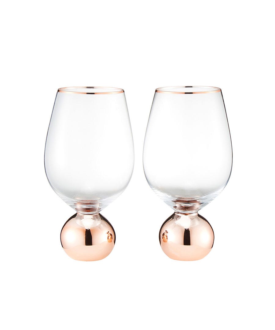 Set Of 2 Stemless Wine Glasses