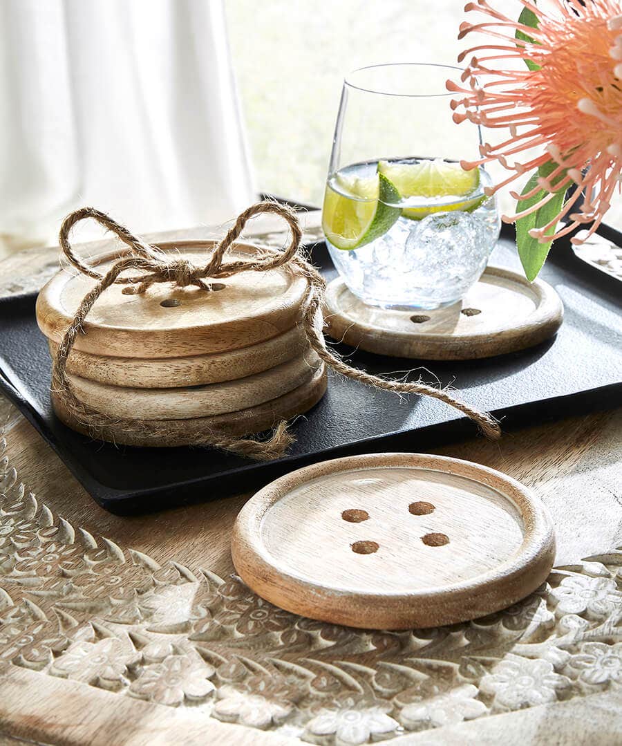 Cute As A Button Pack Of 6 Coasters