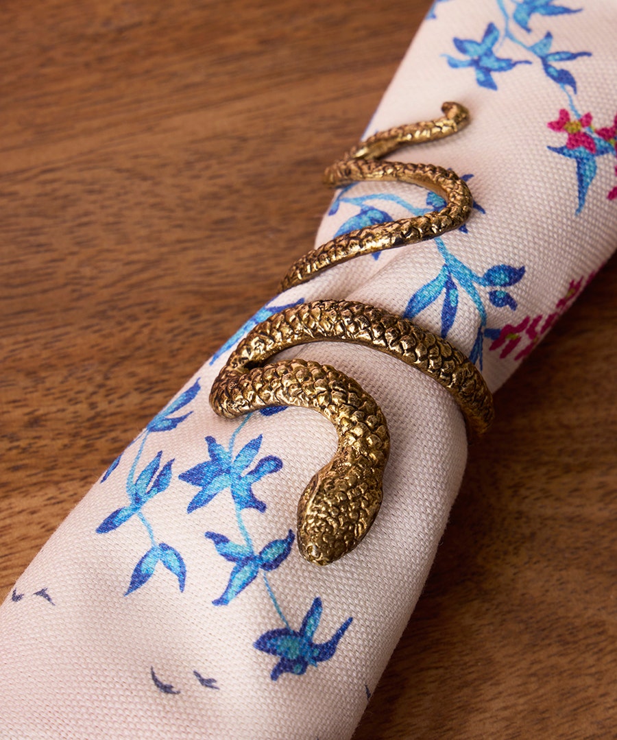 Coiled Snake Napkin Ring Set Of 4
