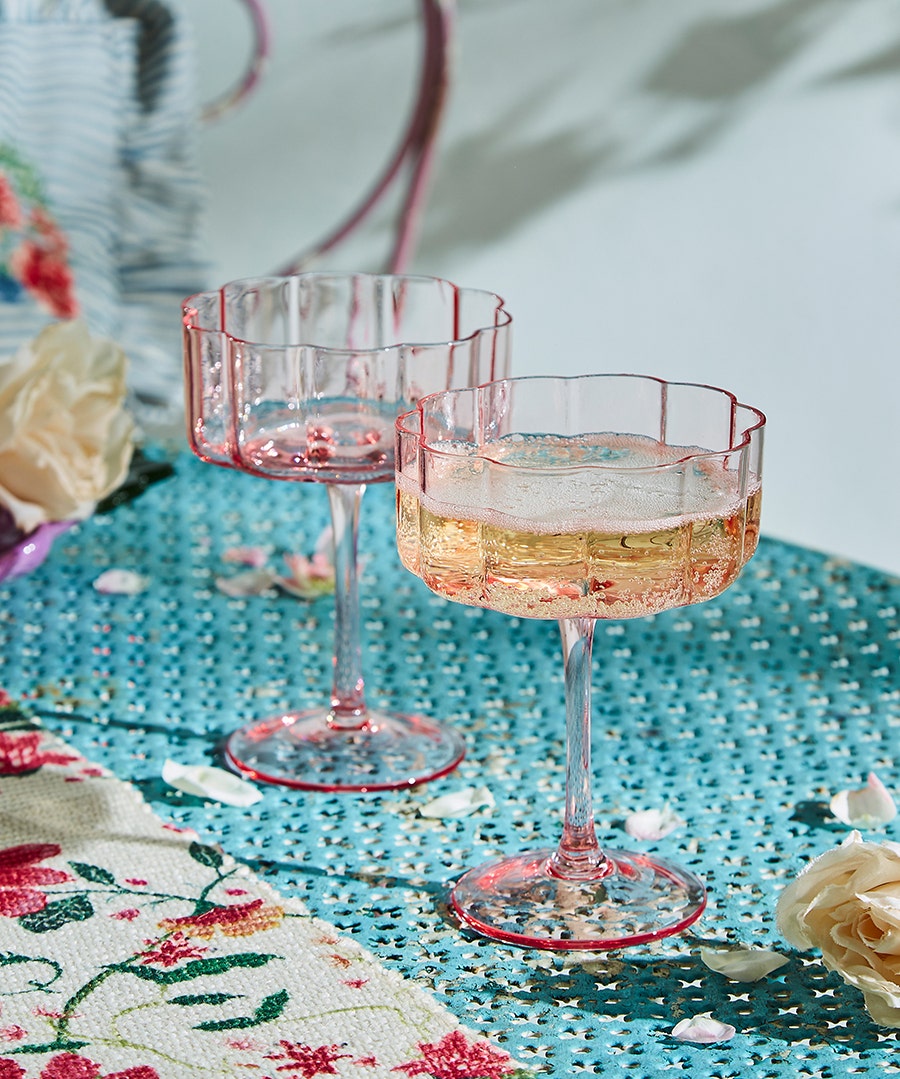 Scalloped Martini Glass Set Of 2