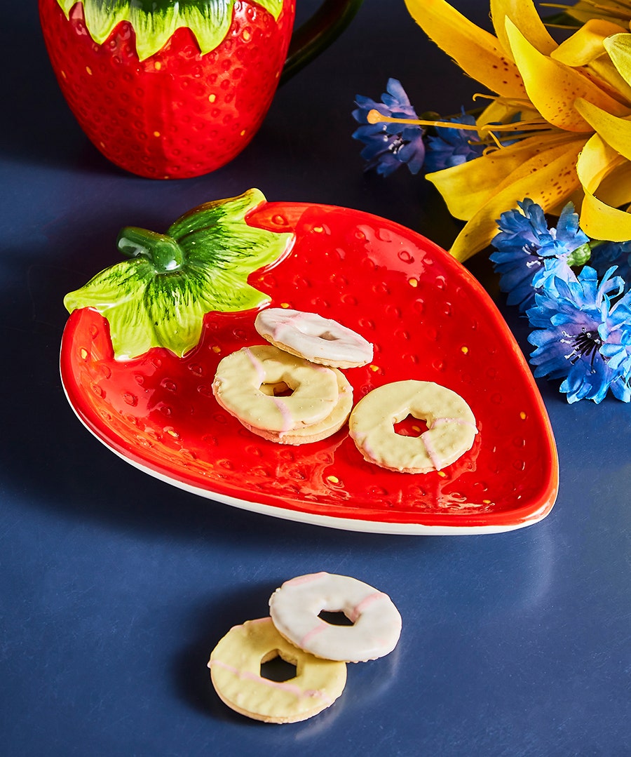 Sweet Strawberry Dessert Plate